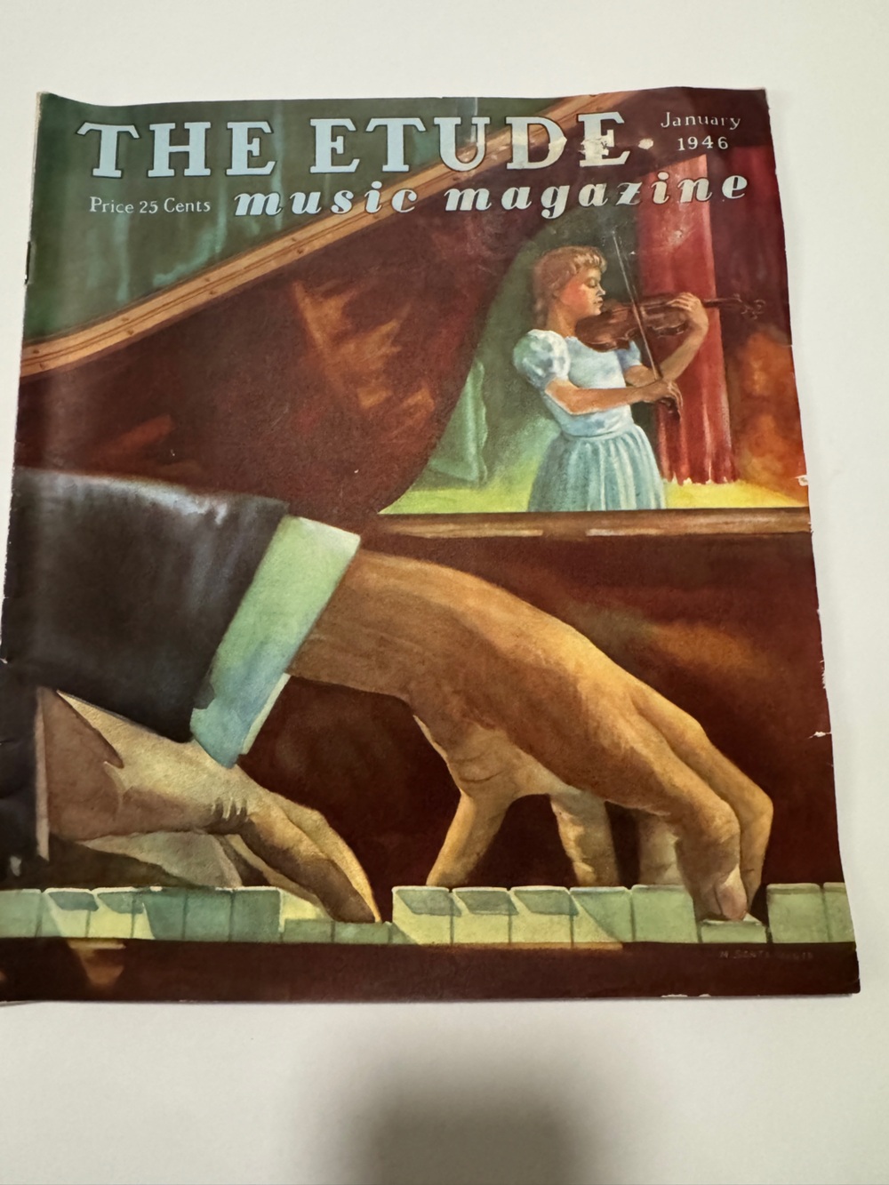 Vintage 1946 The Etude Music Magazine January Piano Violin Recital Cover